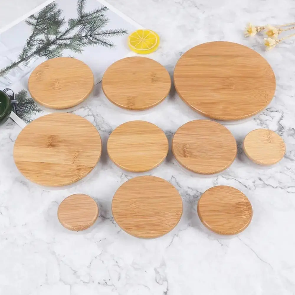 Reusable Bamboo Jar Lids with Silicone Seal – 85mm