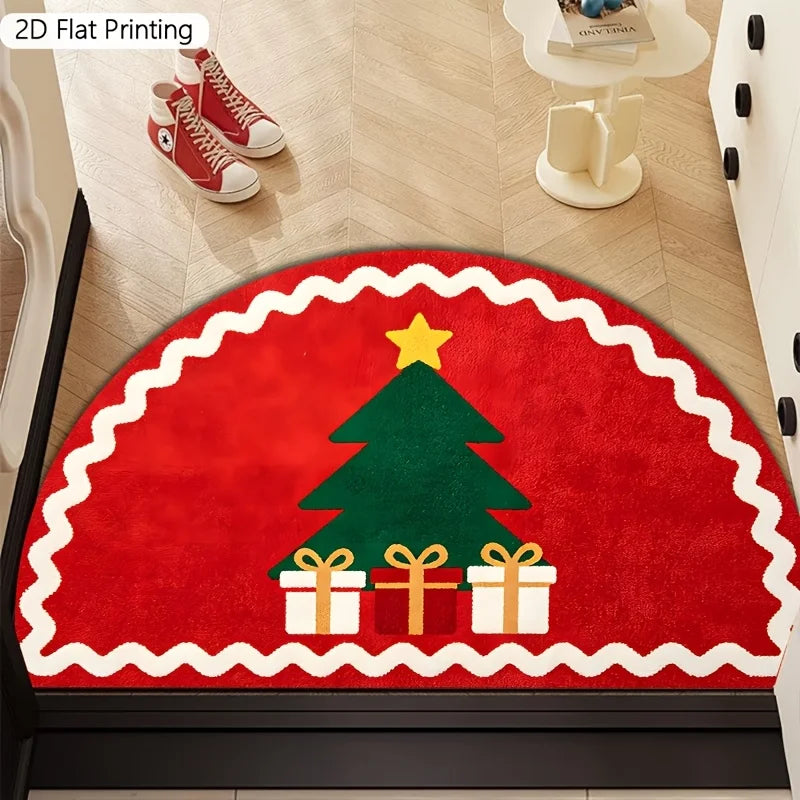 Gingerbread Men Christmas Doormat | Anti-Slip Holiday Rug