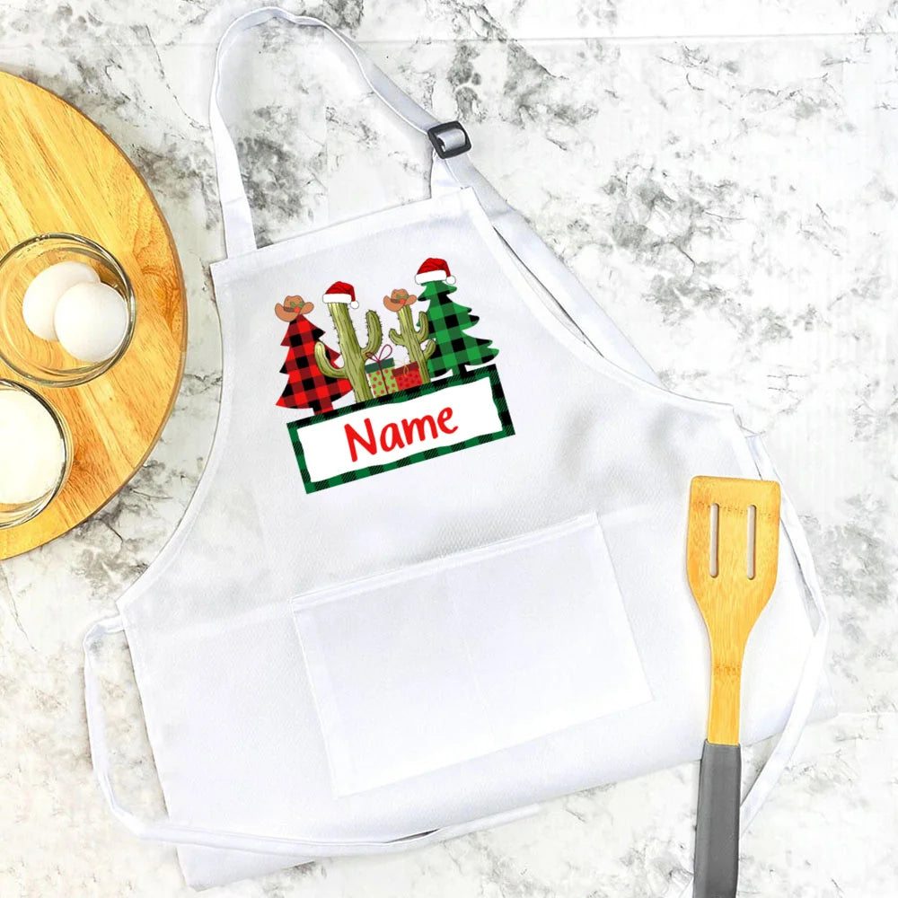 Personalized Christmas Kids Apron – Custom Name Deer Design