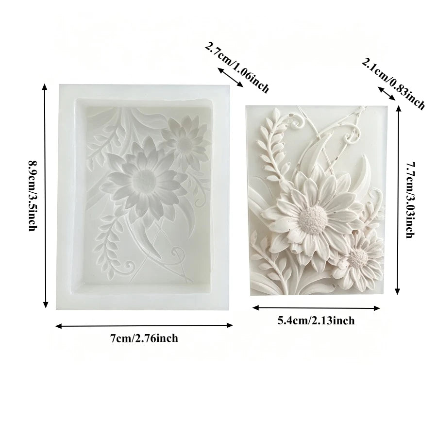 3D Flower Silicone Soap Mold – Rose & Chrysanthemum DIY Kit