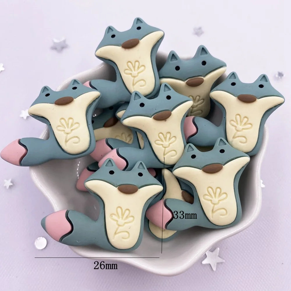 Kawaii Resin Flatback Figurines 10PCS – Rabbit Fox Bear Owl DIY