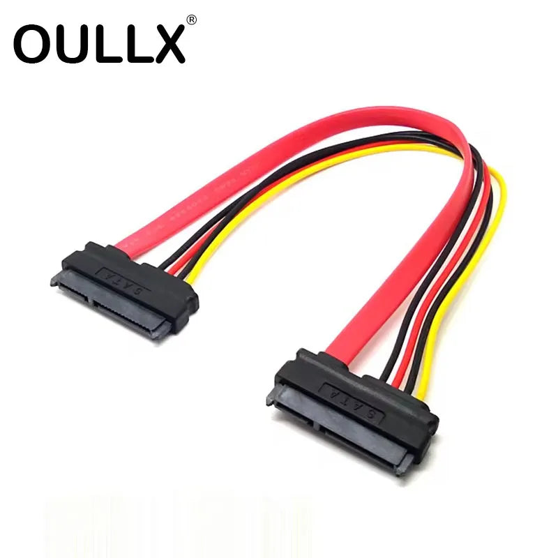OULLX 22-Pin SATA Male to Female Adapter Cable 30/50cm