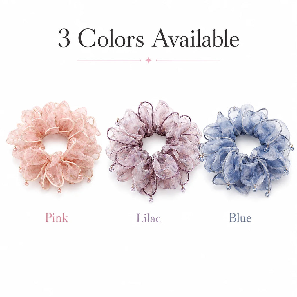 Double Layer Mesh Headband Women – Bun, Ponytail & Floral