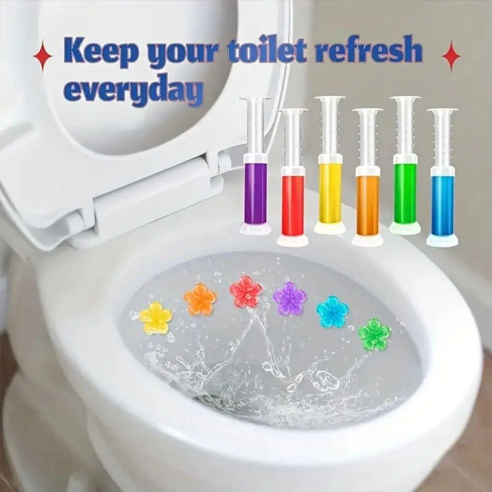 Flower Toilet Cleaner Gel – Aromatic Deodorizing Stamp 48ml