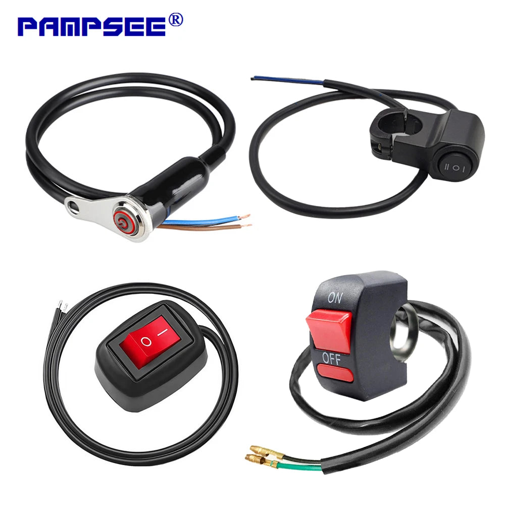 DC 12V Toggle Switch with Cable for Motorcycle & Car Lights
