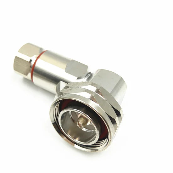 DIN 7/16 Male Right Angle RF Connector | 1/2" Corrugated Cable