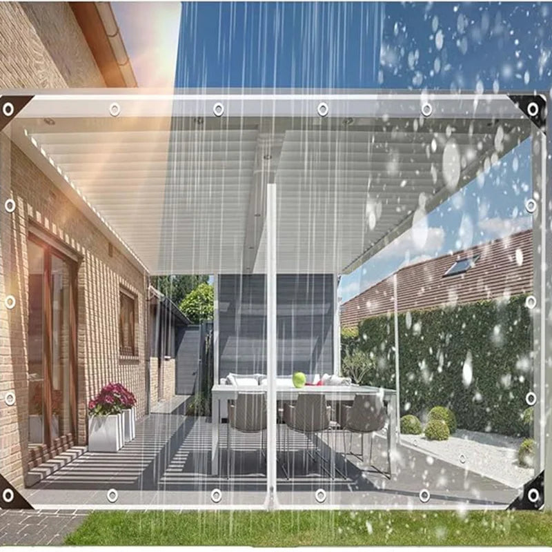 0.55mm Clear PVC Waterproof Tarpaulin – Custom Size Cover