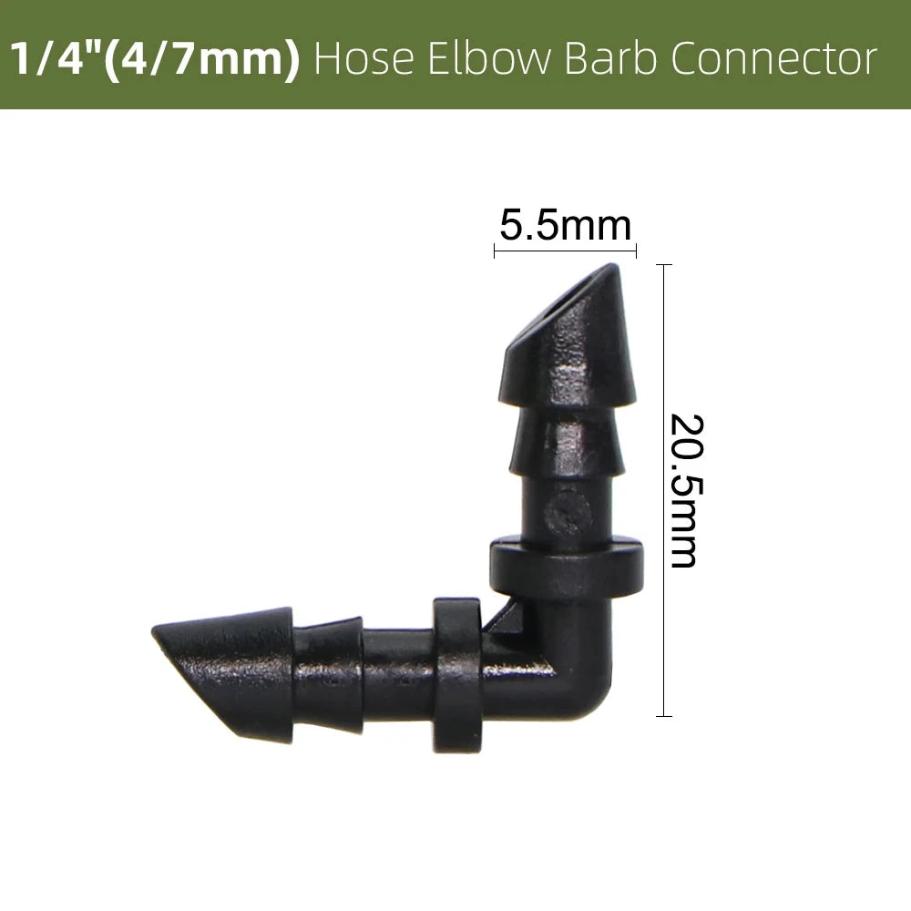 1/4" Drip Irrigation Barbed Fittings – Tees, Cross, Plug & Adaptors