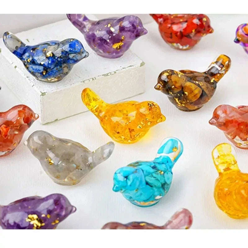 Natural Crystal Bird Statue | Reiki Feng Shui Figurine Décor
