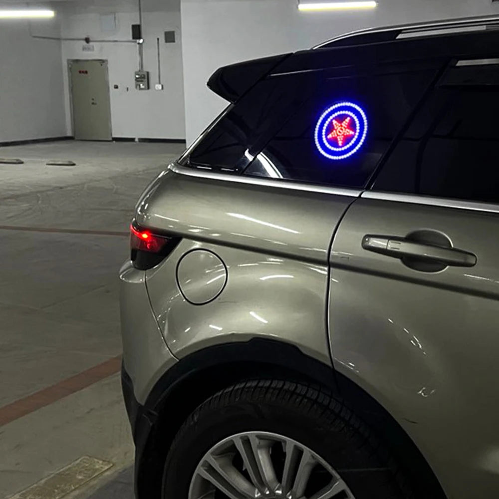 Car LED Pentagram Neon Ambient Light – 5V USB Interior Glow