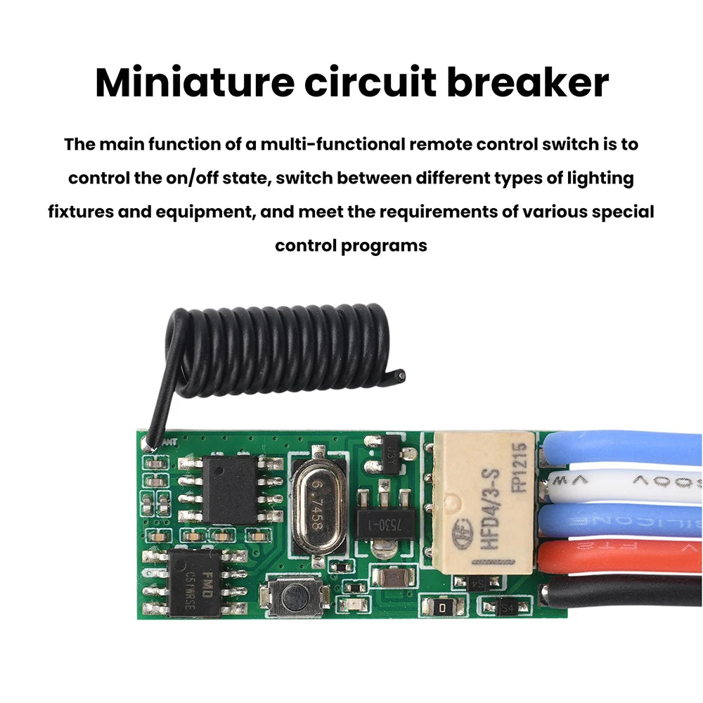 433MHz Mini Wireless Remote Switch Module DC3V–18V | LED & DIY