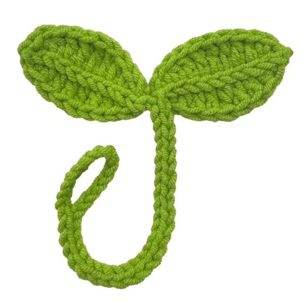 Hand-Knitted Crochet Leaf Bookmark & Headphone Décor