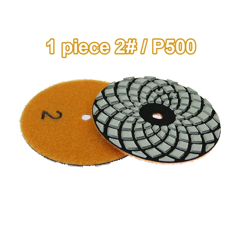 4-Step Marble Polishing Pad Set | 100mm Dry Grinding Disc