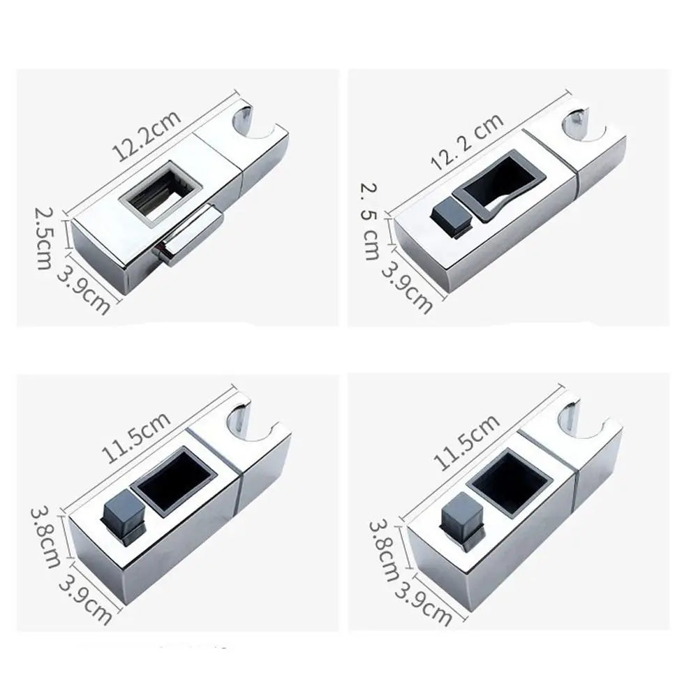 Adjustable Square Rail Shower Head Holder – Rotatable Bracket