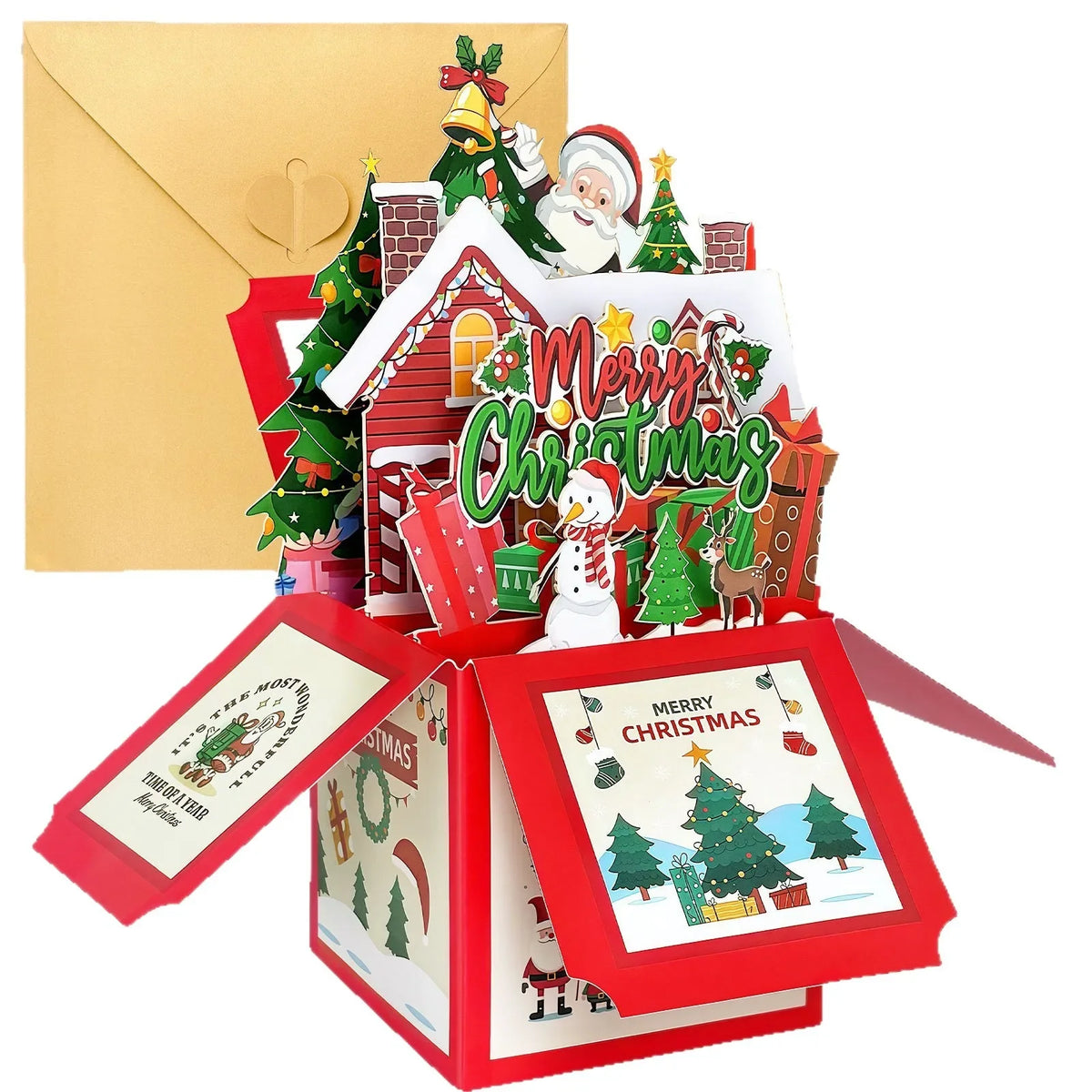 3D Christmas Tree Pop-Up Box Card – Handmade Holiday Gift