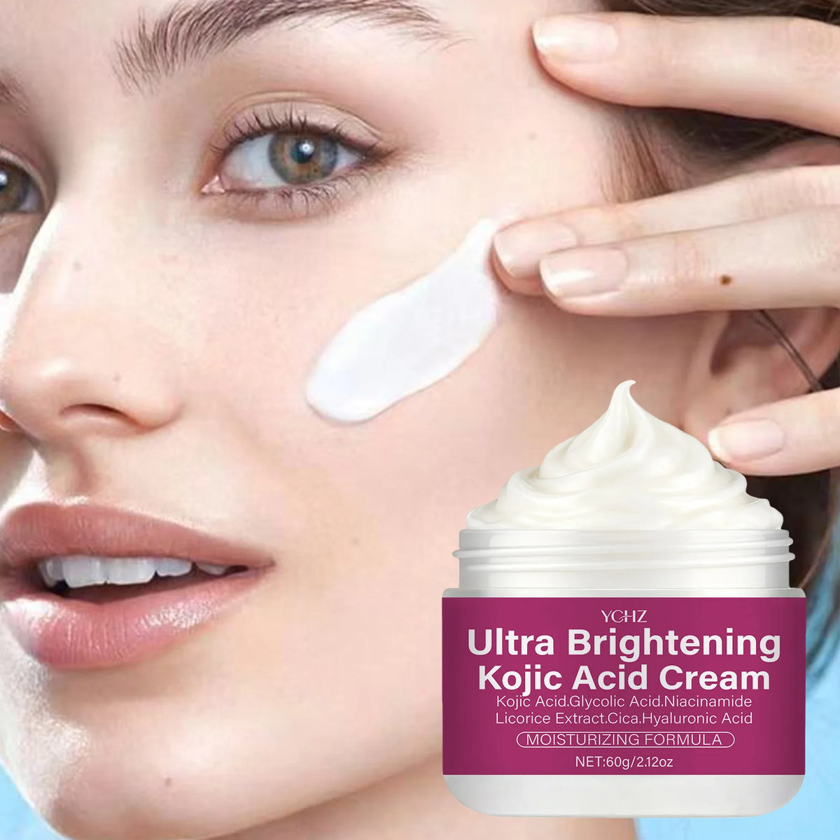 Kojic Acid Brightening Cream – Niacinamide, Vitamin C & E