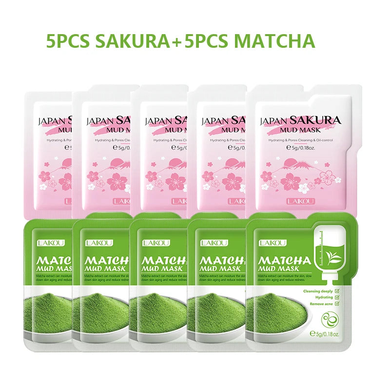 LAIKOU Sakura Mud Face Mask – Oil Control & Pore Minimizing