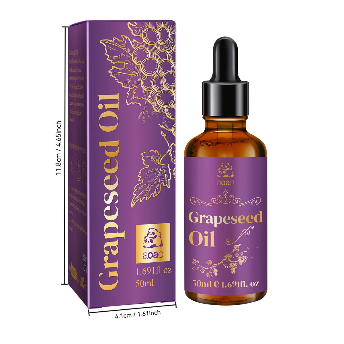 Pure Grape Seed Oil for Face, Body, Hair & Nail Moisture