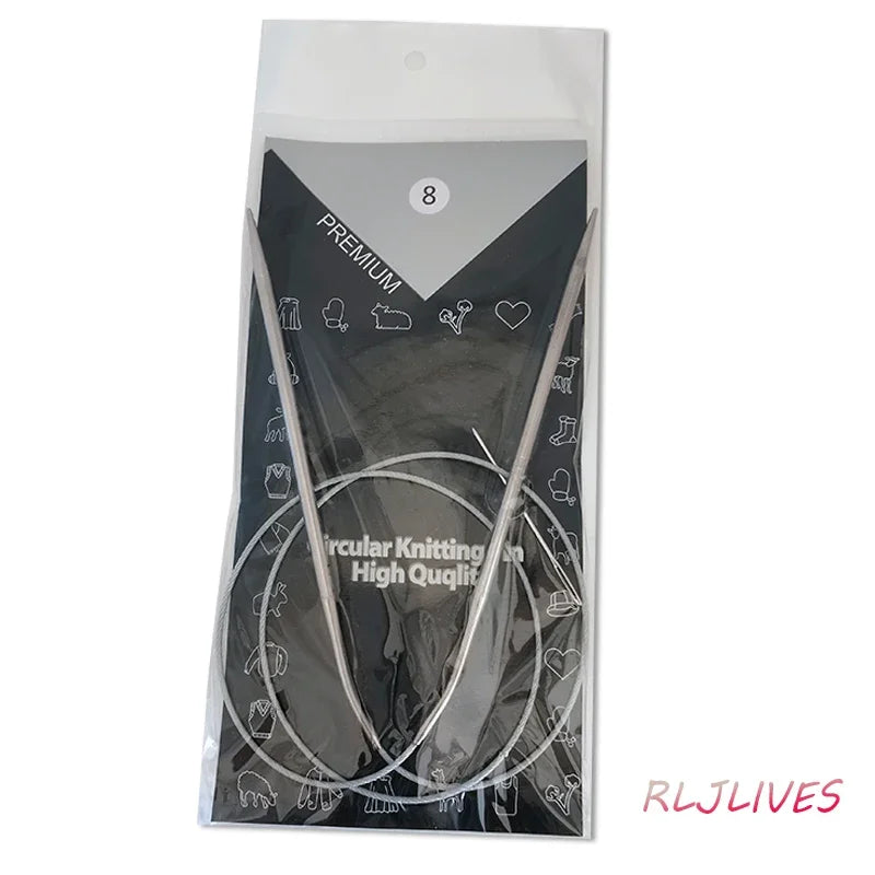 Stainless Circular Knitting Needles – 11 Sizes, 80cm