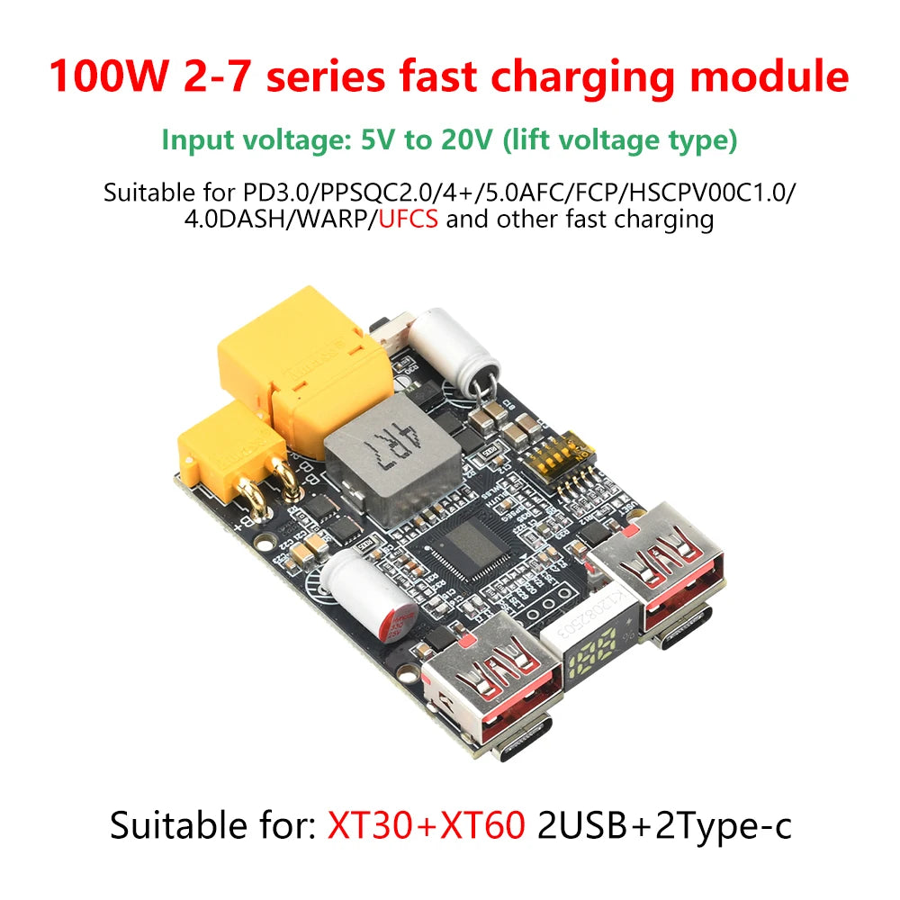Gaqqee 100W Fast-Charging Module Dual USB-C Power Bank Board