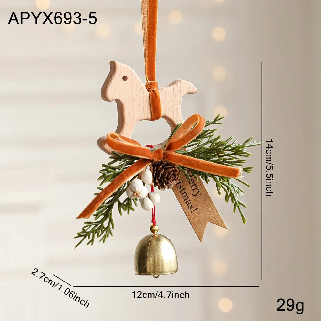 Wooden Rocking Horse Christmas Hanging Ornament | Festive