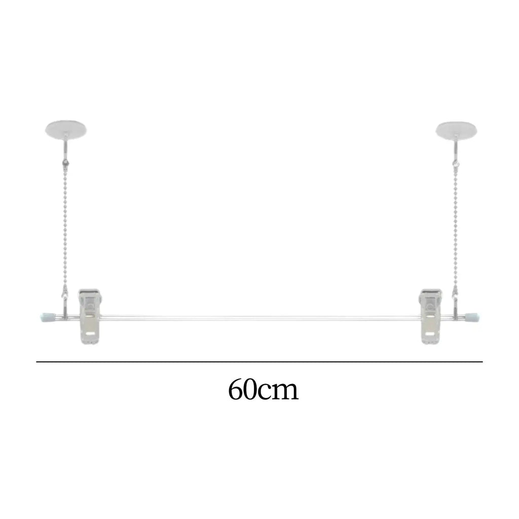 Ceiling Sign Hanger Pole with Alloy Clips – 60cm Display Rod