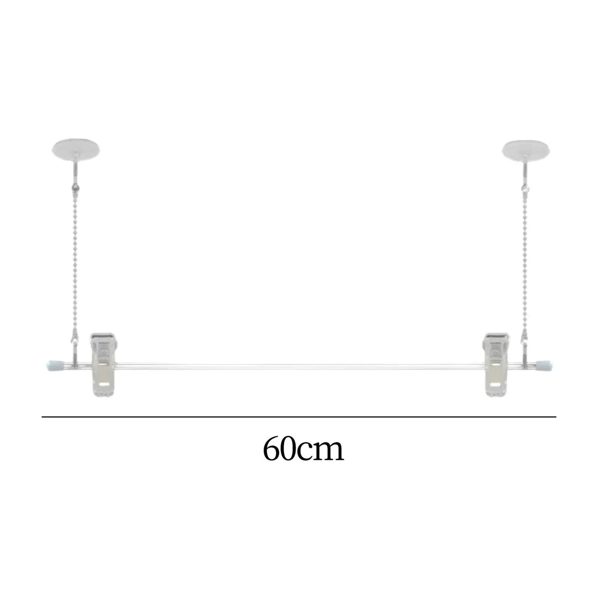 Ceiling Sign Hanger Pole with Alloy Clips – 60cm Display Rod