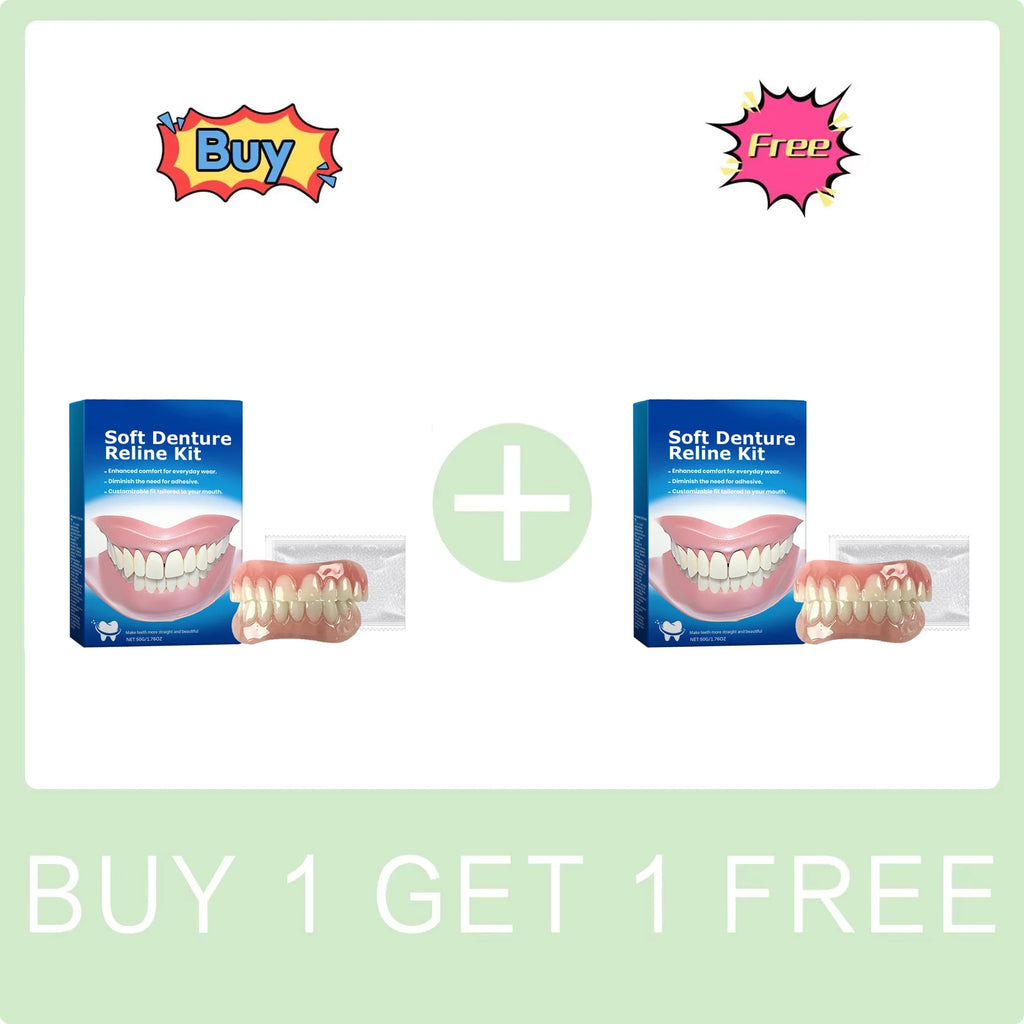 Denture Reline Kit Silicone Soft Liner & Teeth Cover 50g