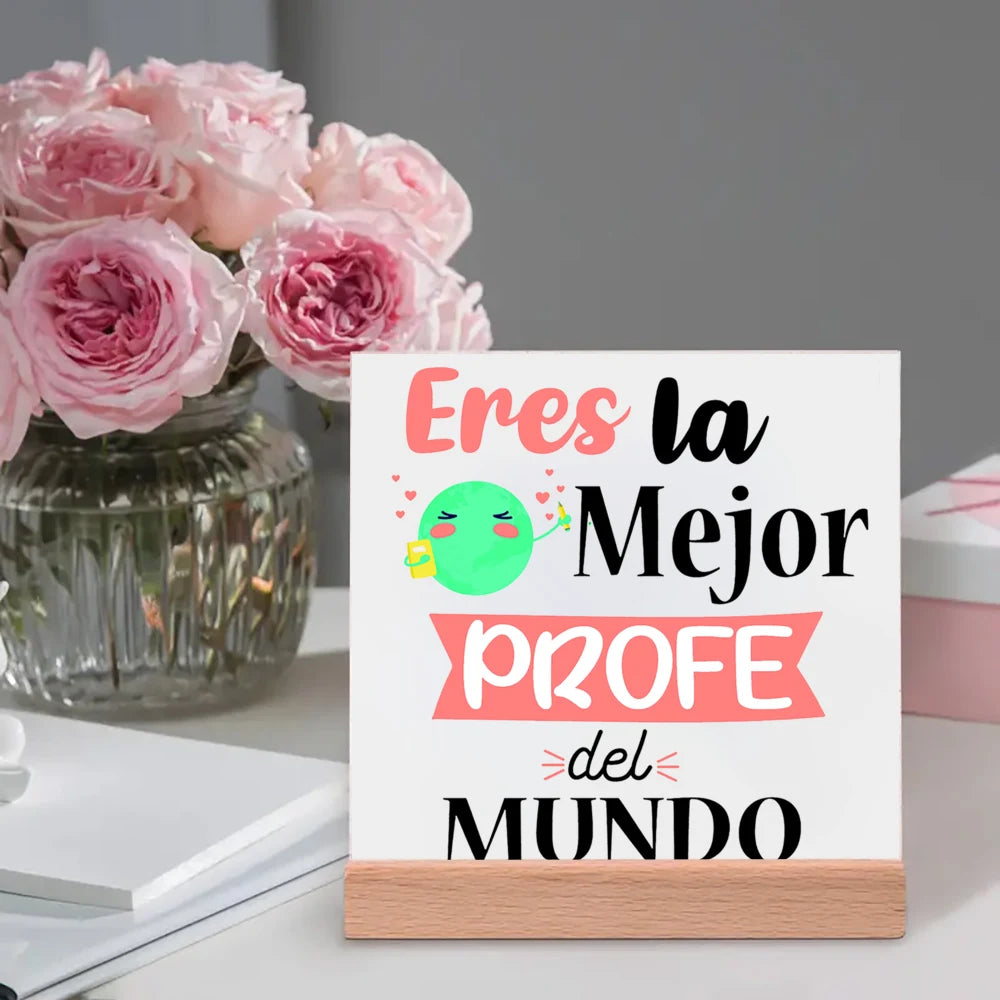 Spanish Ceramic Plaque Sign – Teacher & Graduation Gift Decor