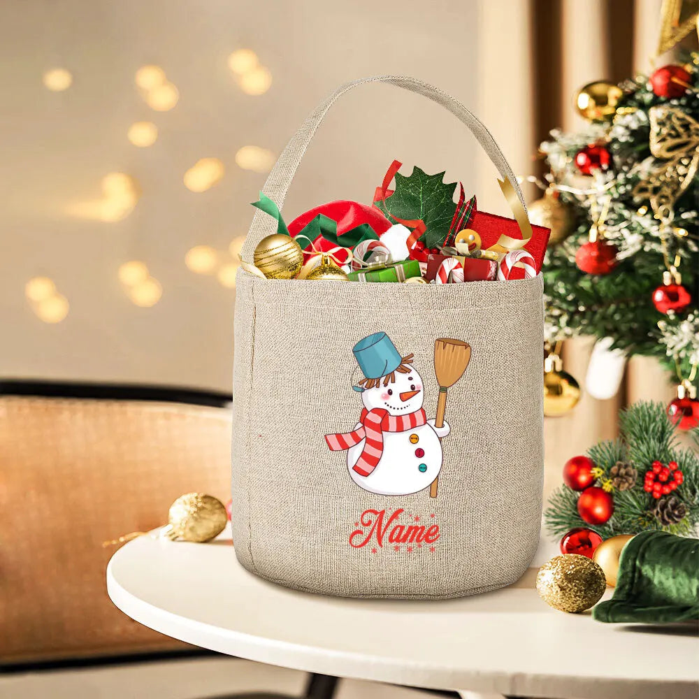 Personalized Deer Christmas Sack Bag – Kids Holiday Gift Tote