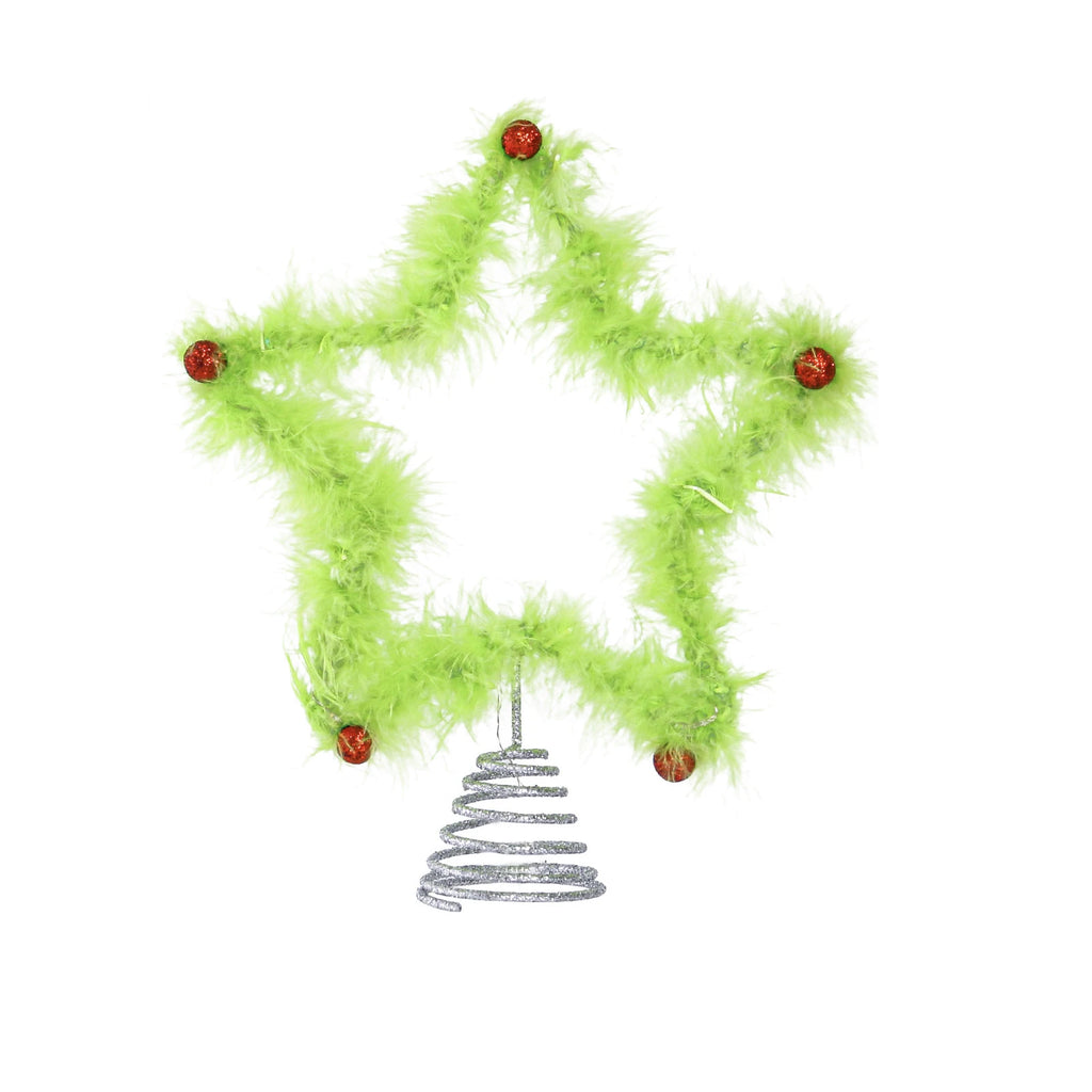 Christmas Tree Top Star Ornament – Iron & Plush Xmas Topper