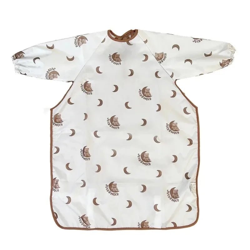 Waterproof Long Sleeve Baby Bib Smock for Toddlers 1–3Y