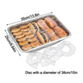 50-Pack Elastic Transparent Food Covers – Stretch Wrap Bags