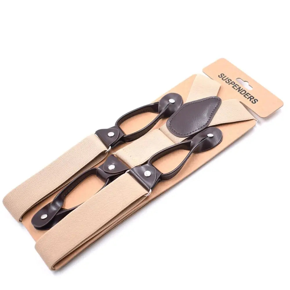 Vintage Y-Back Elastic Suspenders – Unisex Adjustable Braces