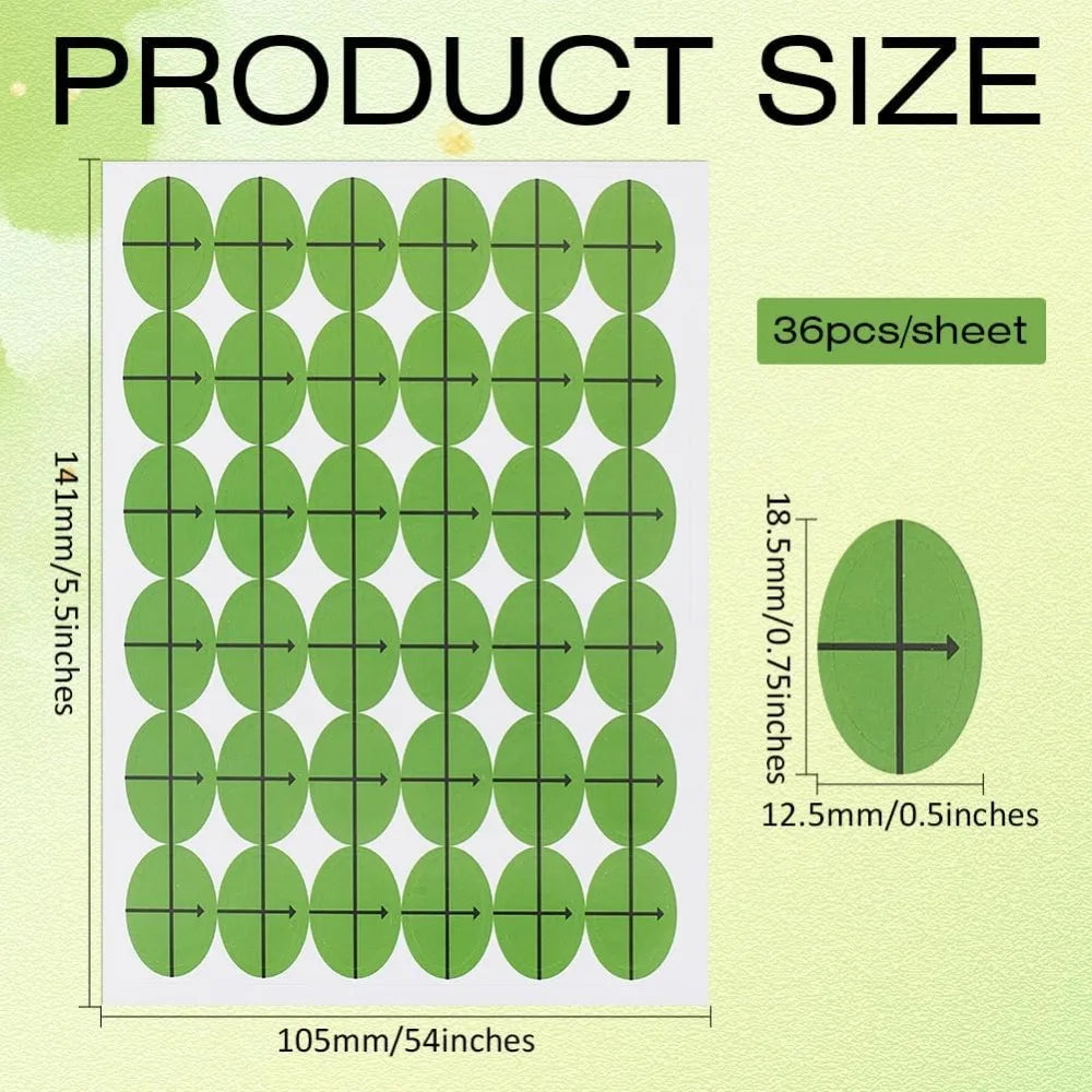1296-Pc Oval Embroidery Placement Stickers | Sewing Layout