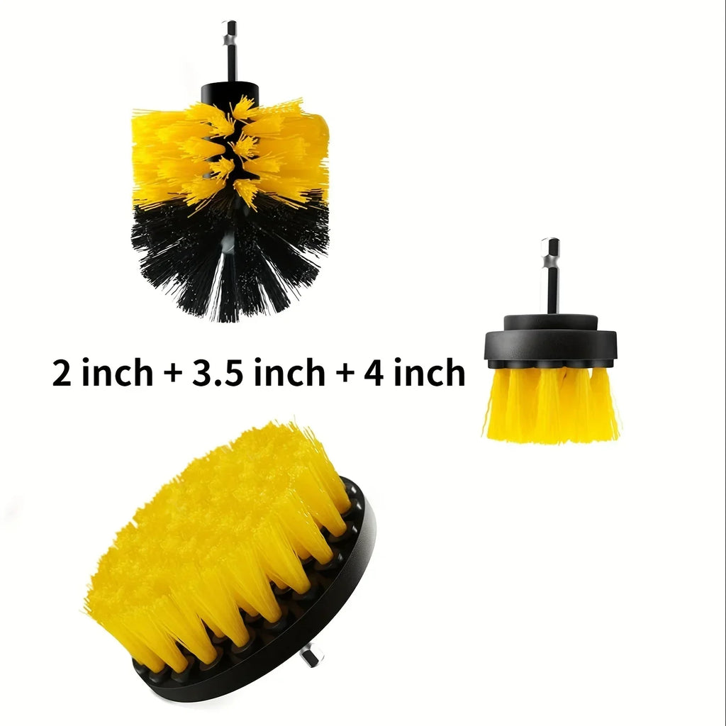 7-Piece Drill Brush Attachment Set with Extension Pole