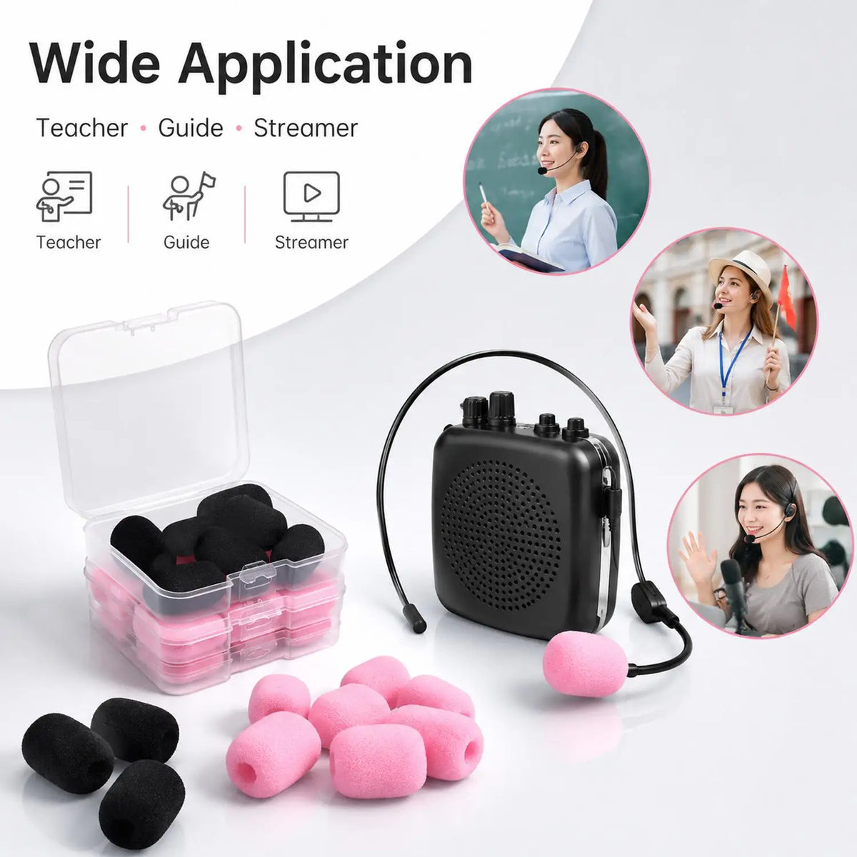 Foam Microphone Windscreen Covers S/L 12-Pack | Lapel Mic