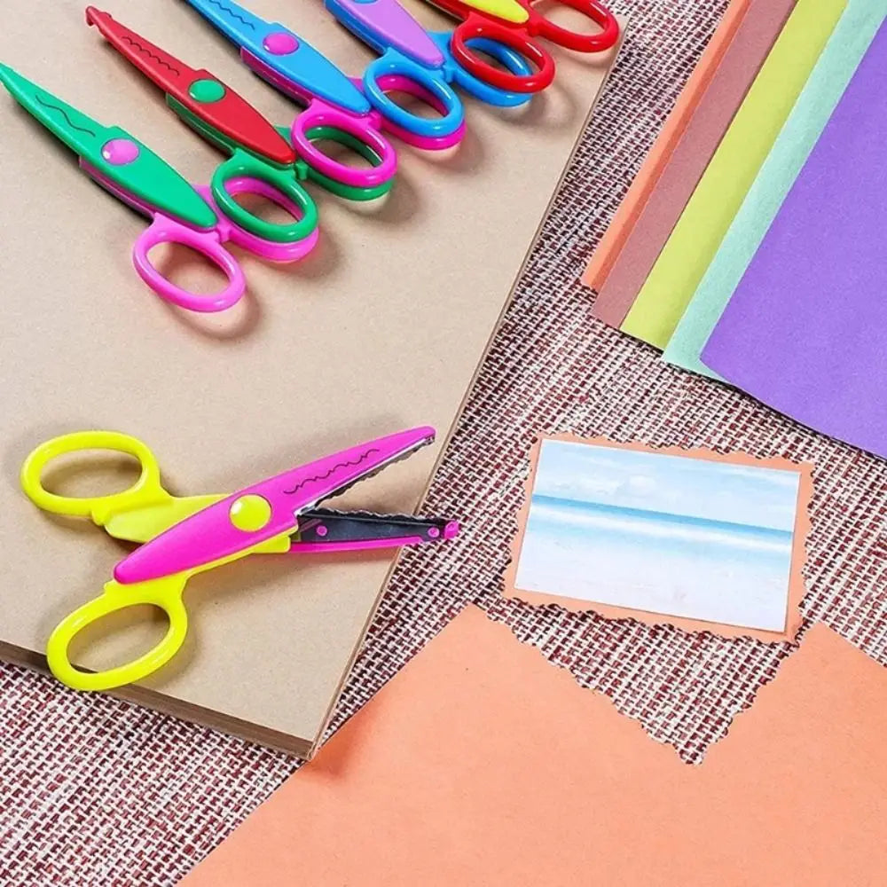 DIY Lace Safety Scissors – Wavy Pattern Art Scissors 1–6 Pack