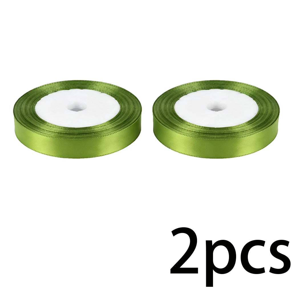2-Pack 12mm Satin Ribbon | 25 Yards Gift, Craft & Décor