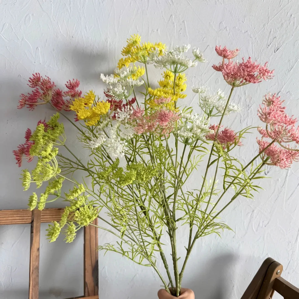 Artificial Lace Foam Flowers 80cm Faux Silk Hydrangea Decor