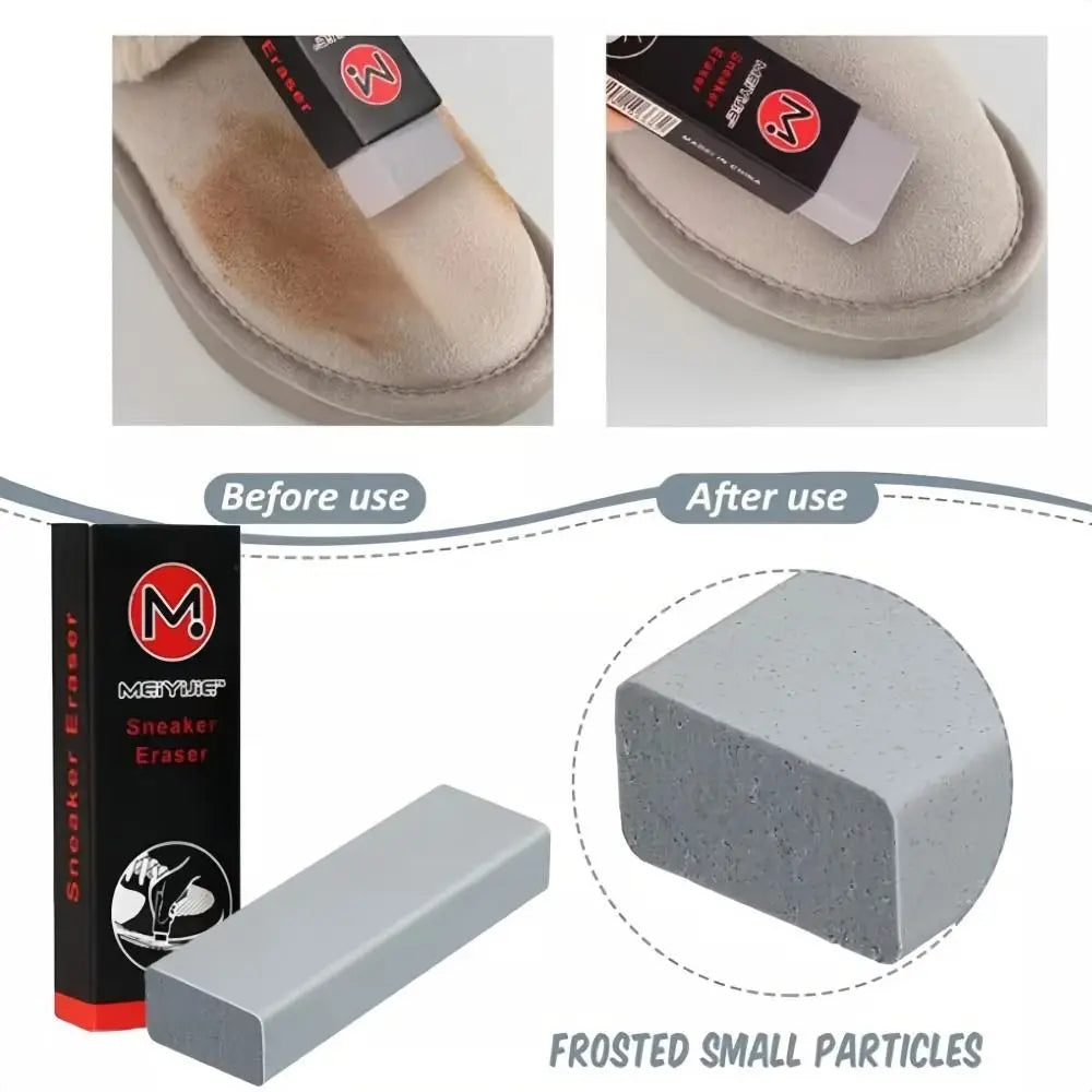 3-Piece Suede & Nubuck Shoe Cleaning Brush Kit with Eraser