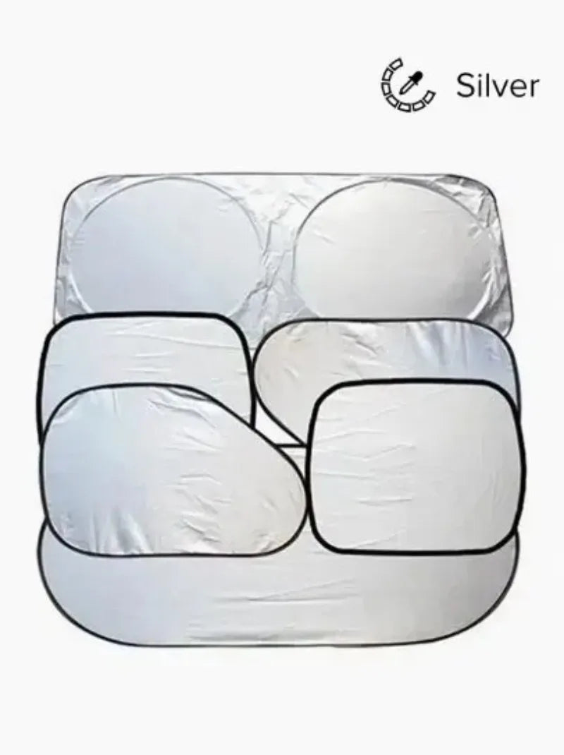 6-Piece Car Sunshade Set – UV & Snow Protection All Windows