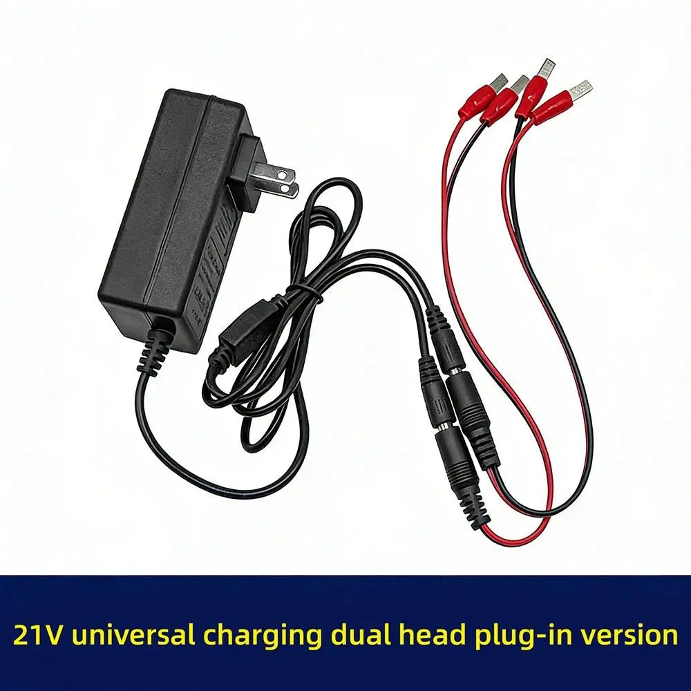 18V/21V/24V Dual-Head Lithium Battery Charger | Universal