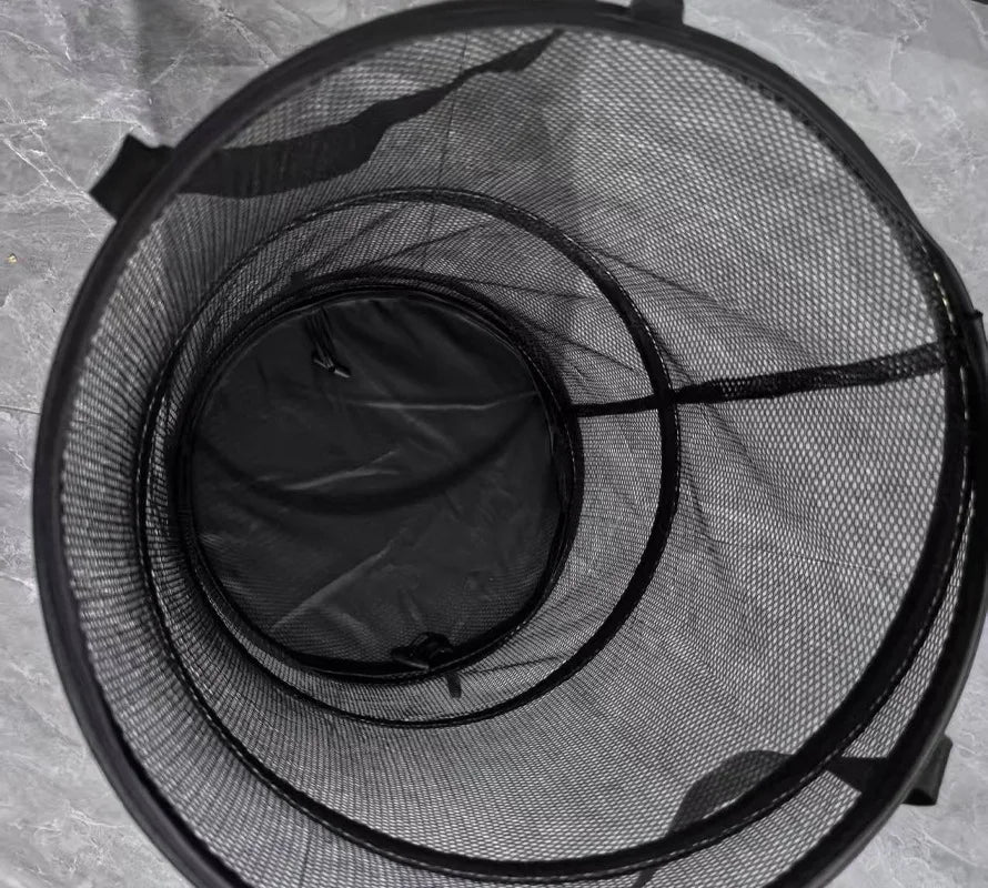 Large Collapsible Laundry Hamper – Foldable Mesh Basket