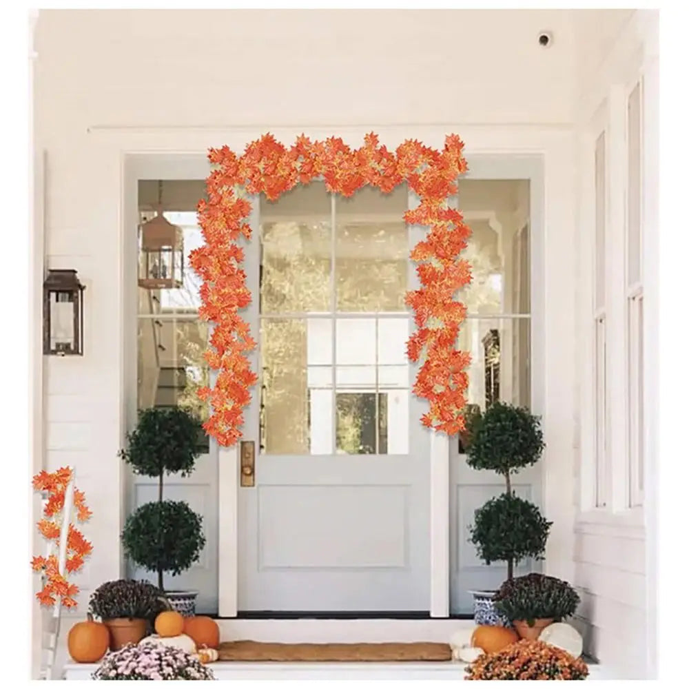 12PCS Autumn Silk Leaf Garland Vines 8.2FT | Fall Decor
