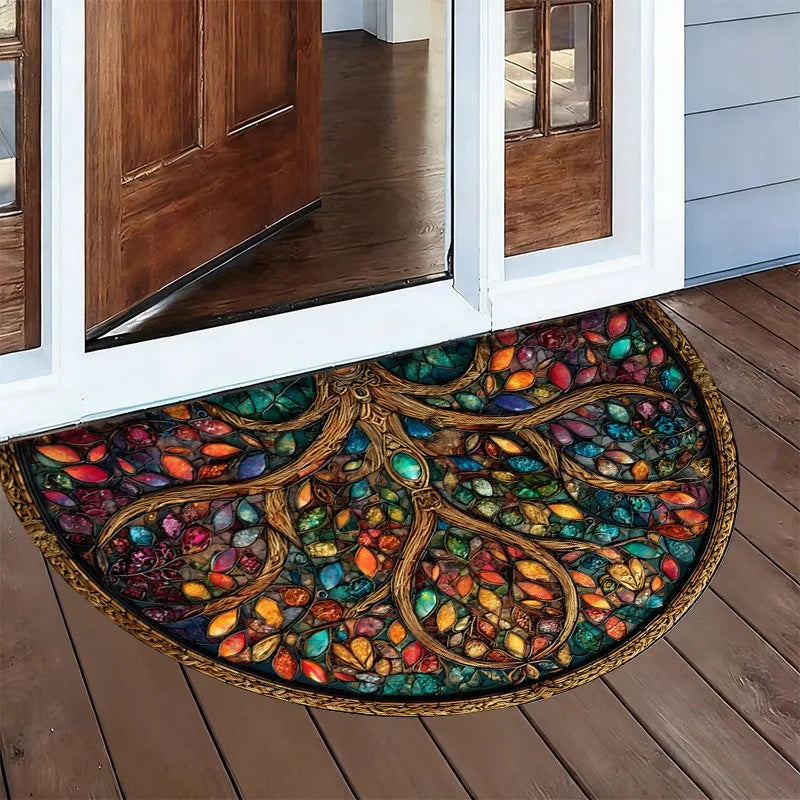Lemon Semicircular Welcome Mat – Anti-Slip Half-Round Doormat