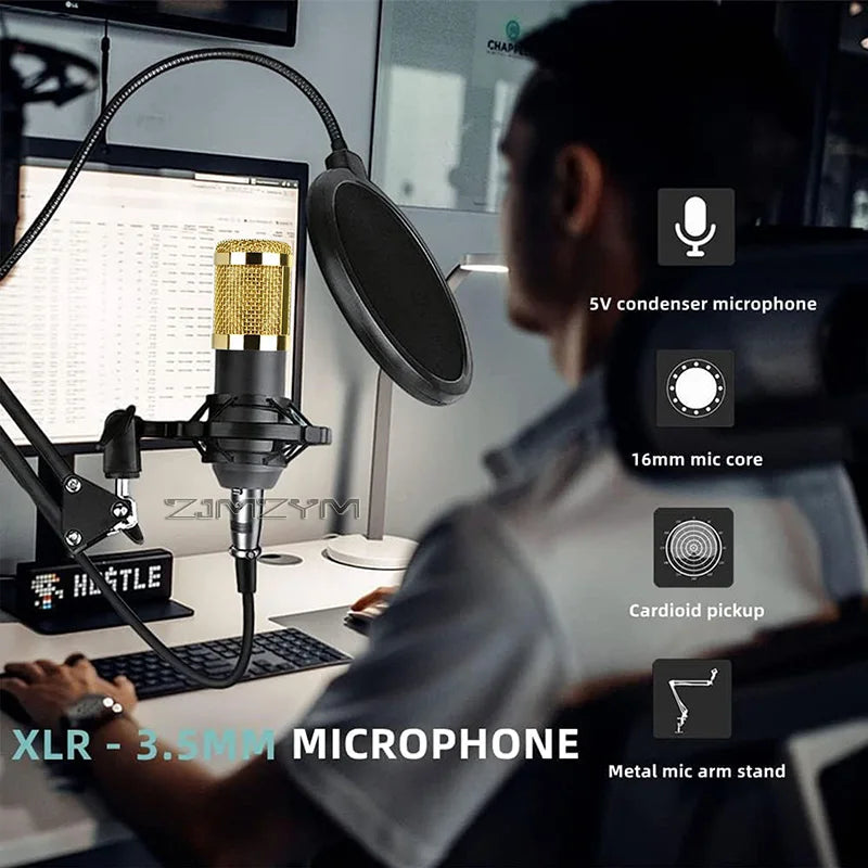 V8S Microphone Kit & Sound Card for PC/Phone Streaming