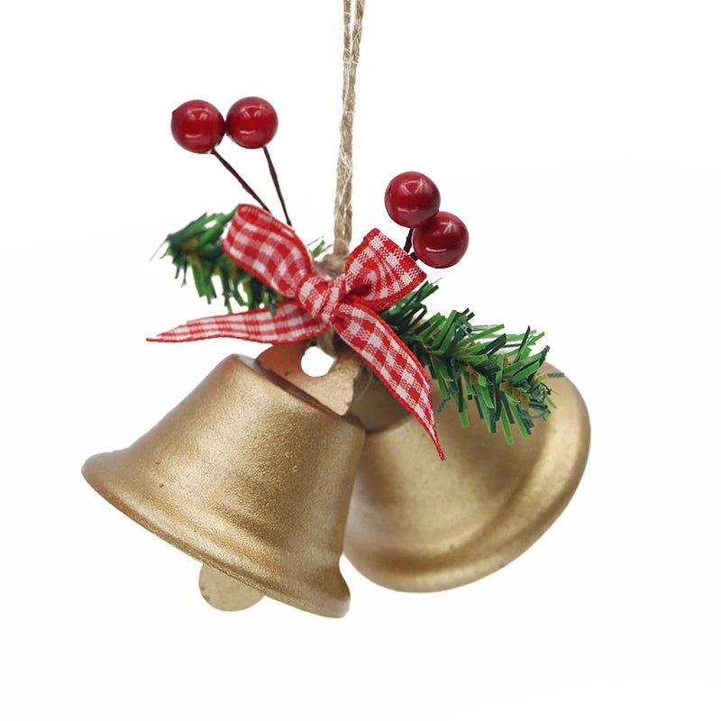 2-Pack 8cm Metal Bell Christmas Ornaments | Berry Bow Decor
