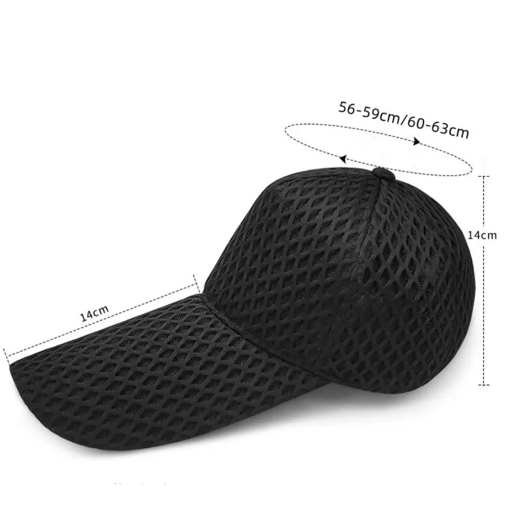 14cm Long Brim Oversized Trucker Cap – Mesh Sun Hat