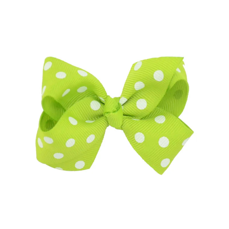 12-Pack Handmade Grosgrain Ribbon Bow Hair Clips for Girls